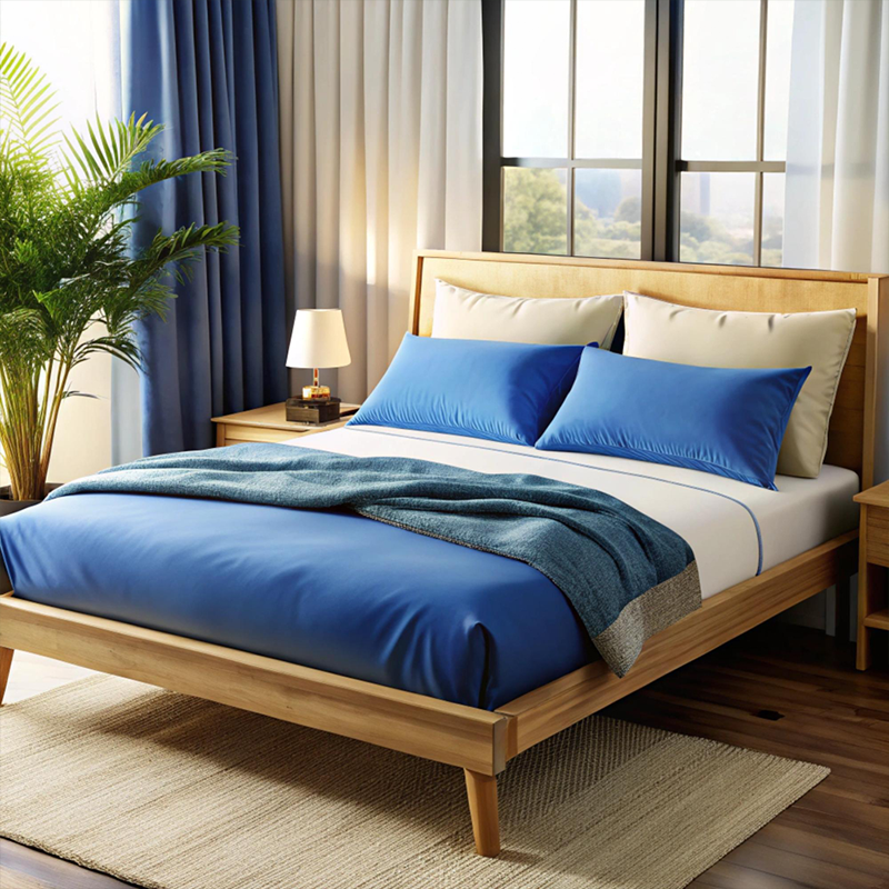 Modern Platform Bed Frame – King Size Minimalist Bed with Durable Support Structure